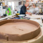 John Higgins at work in his studio 2018